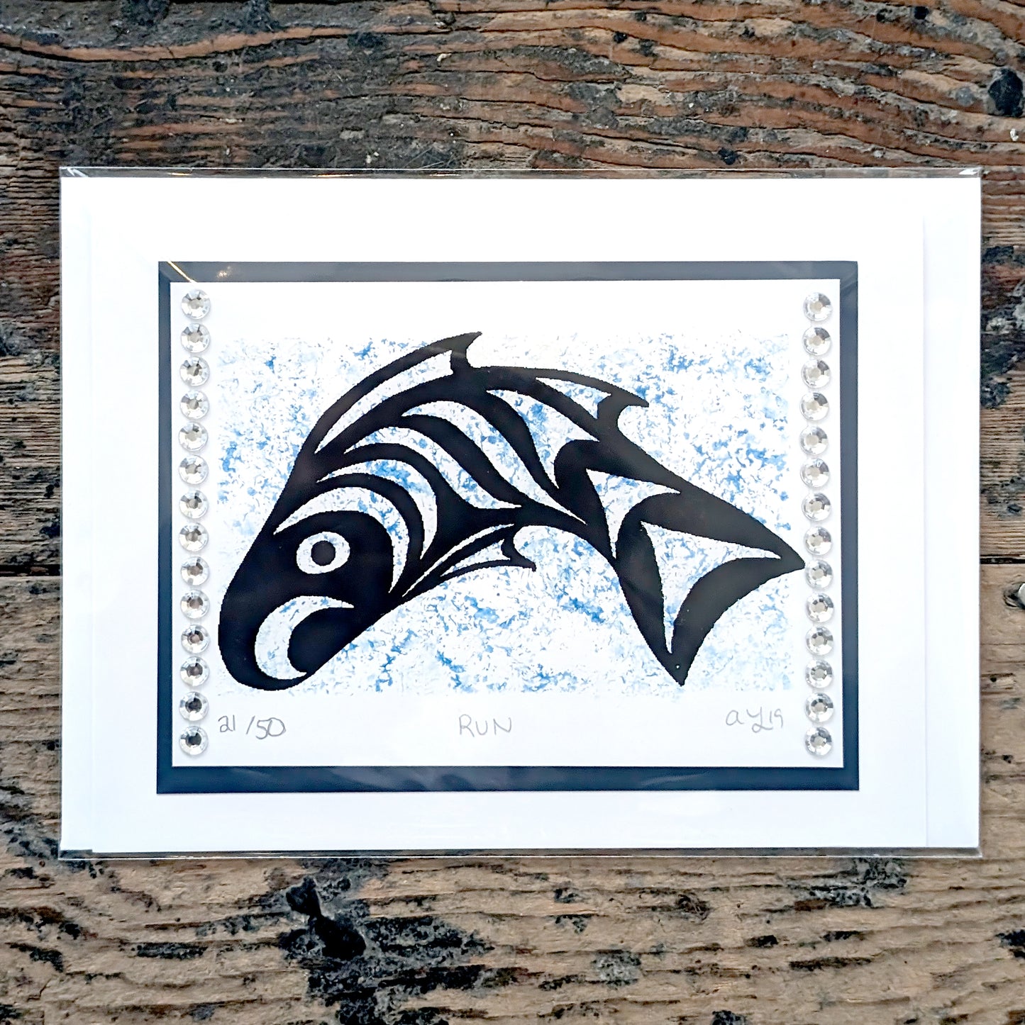 "Salmon Run" Serigraph Print Greeting Cards (21/50)