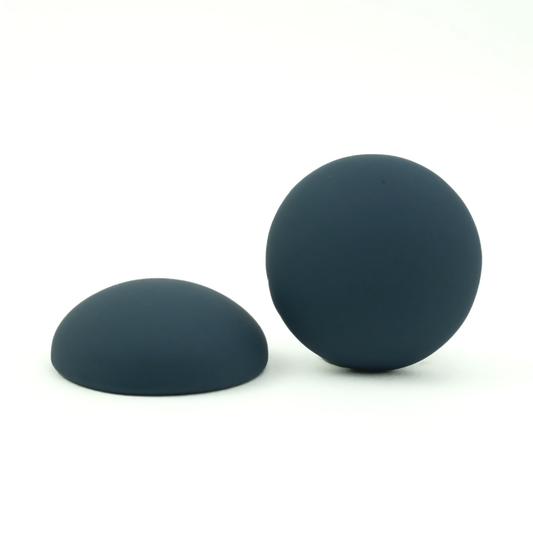 Round Matte Opaque Cabochons in Navy