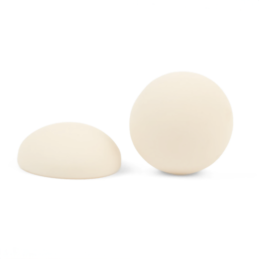 Round Matte Opaque Cabochons in White