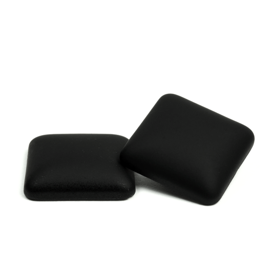 Square Opaque Matte Cabochons in Black