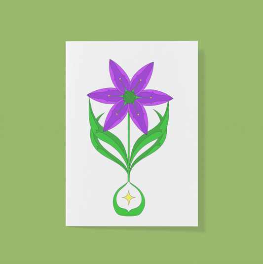 Camas Flower Greeting Card