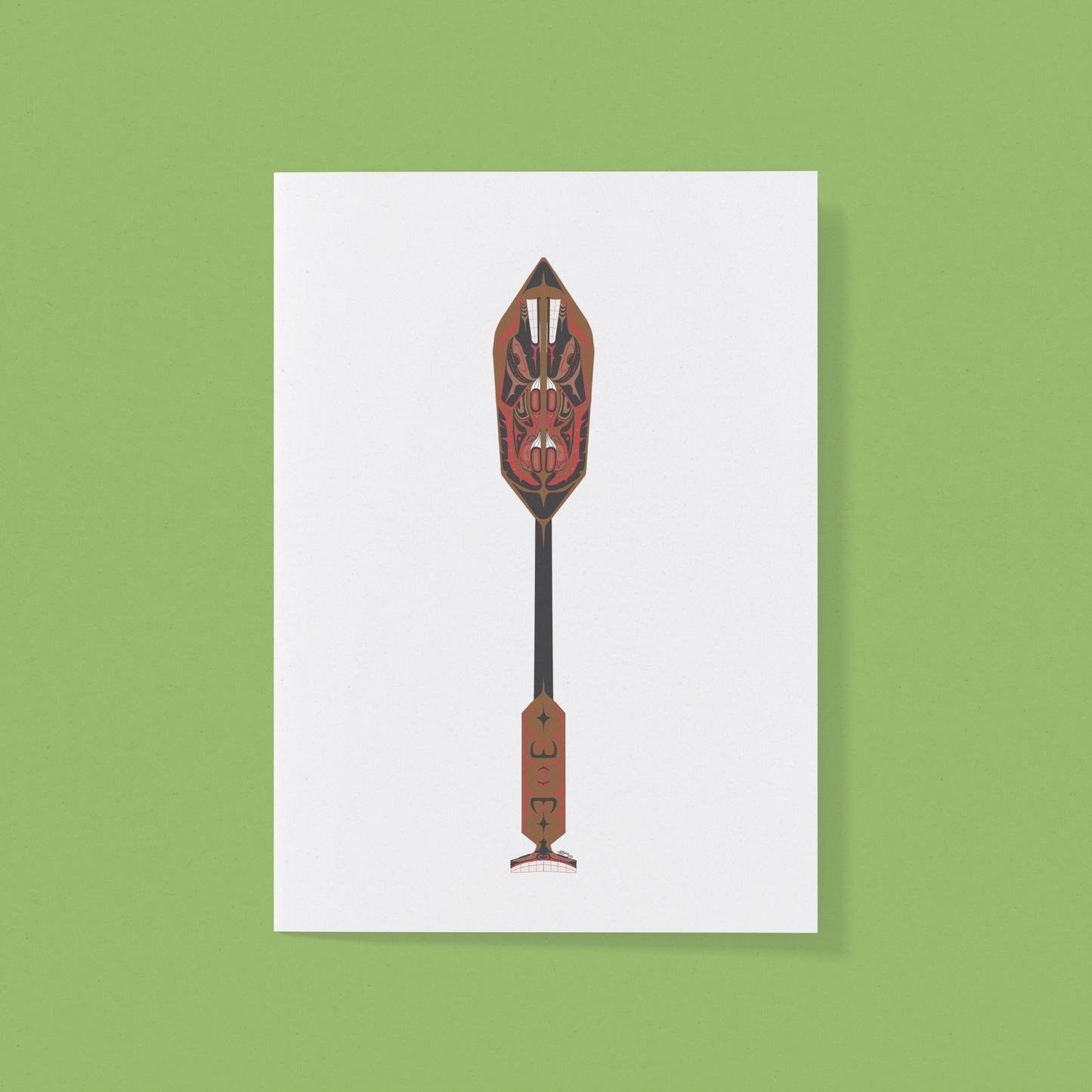 Steqya Wolf Paddle Greeting Card