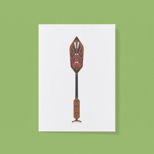 Steqya Wolf Paddle Greeting Card