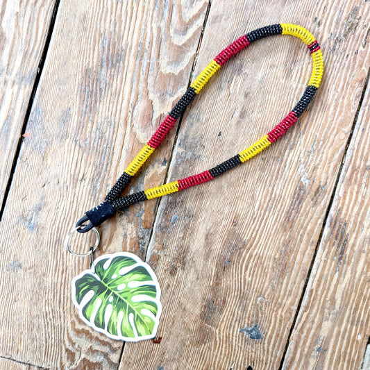 Medicine Wheel Beaded Wristlet (Yellow Centre)