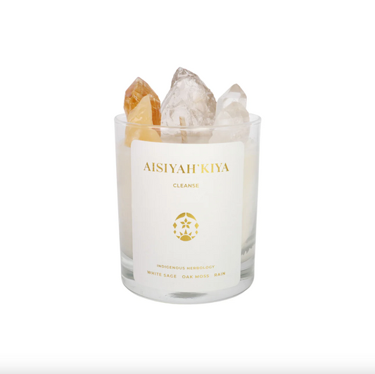 AISIYAHKIYA Cleanse Crystal Candles | Crowfoot Collective