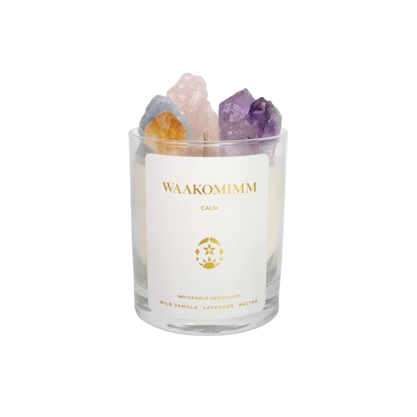 WAAKOMIMM "Calm" Crystal Candles | Crowfoot Collective