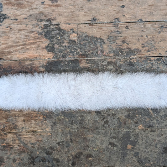 Fox Fur Stripping in White