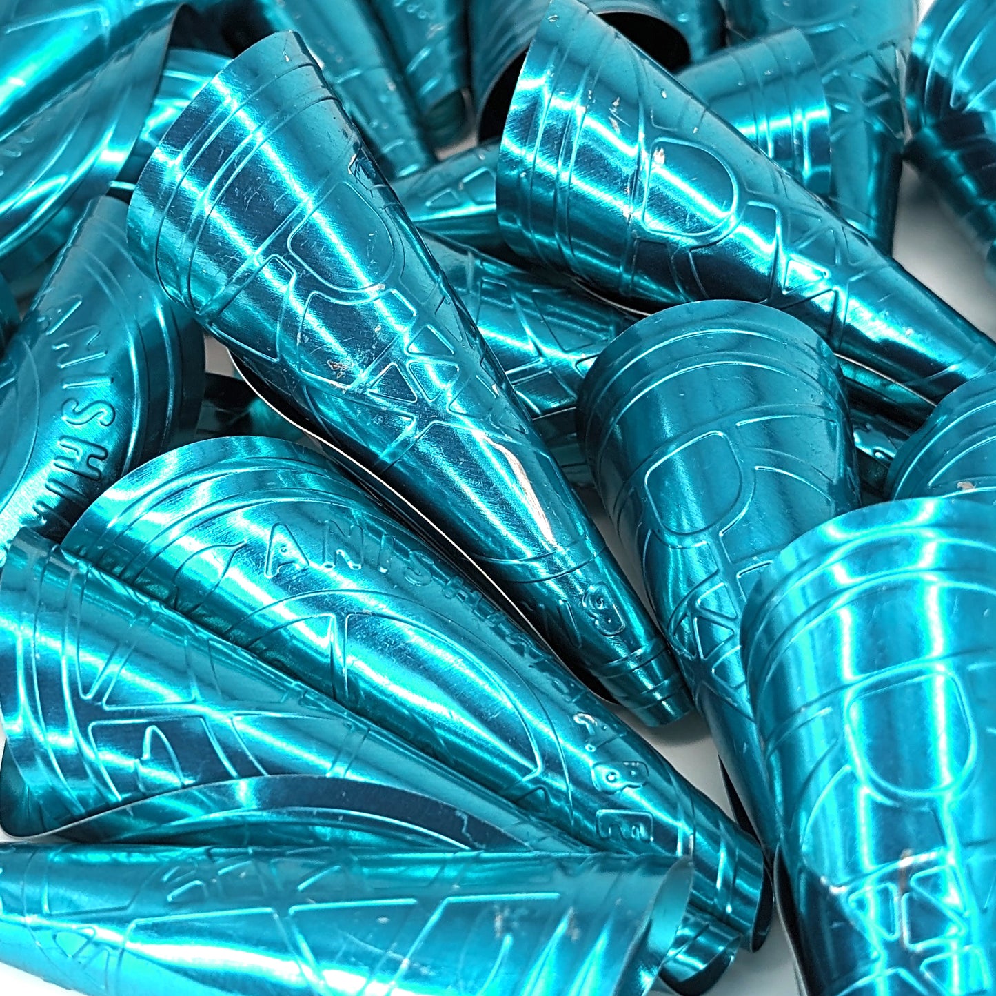 Embossed Jingle Cones in Teal