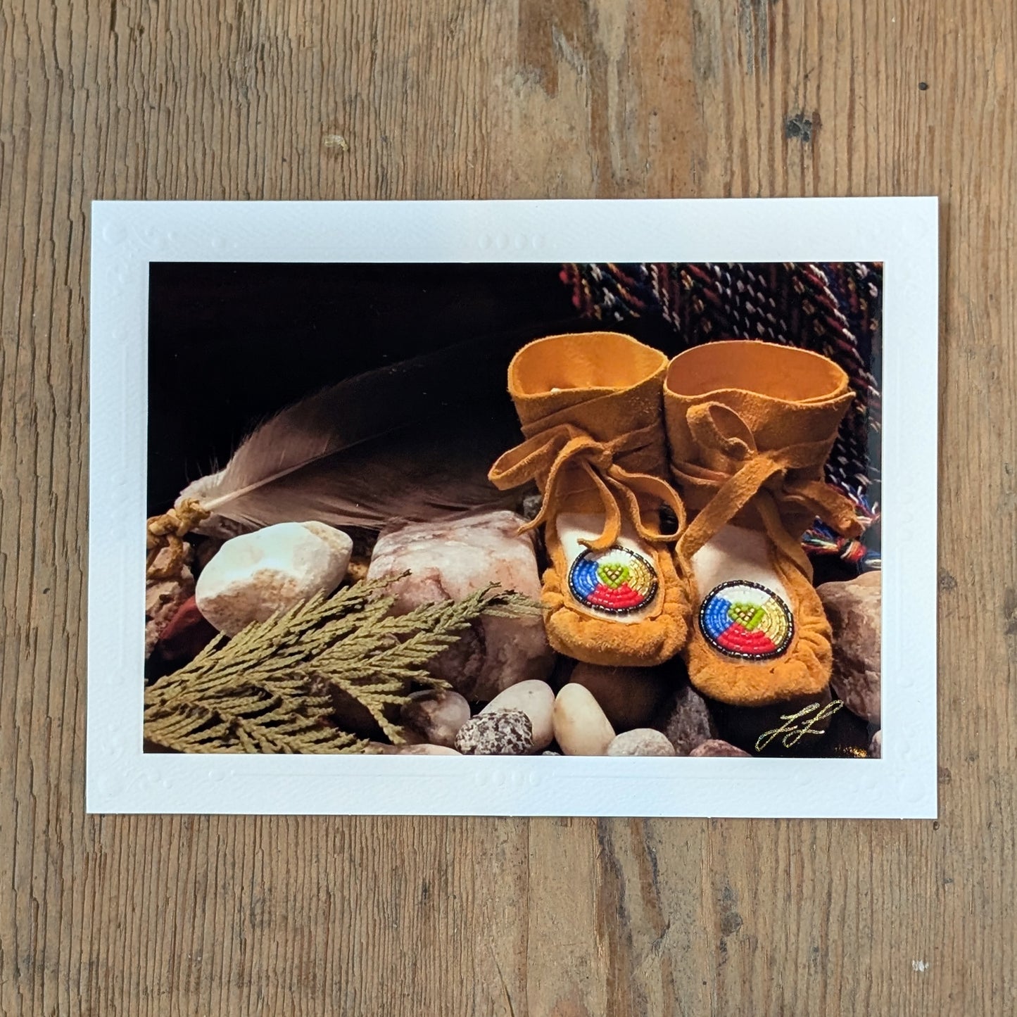 Baby Moccasins Metis Photographic Greeting Card