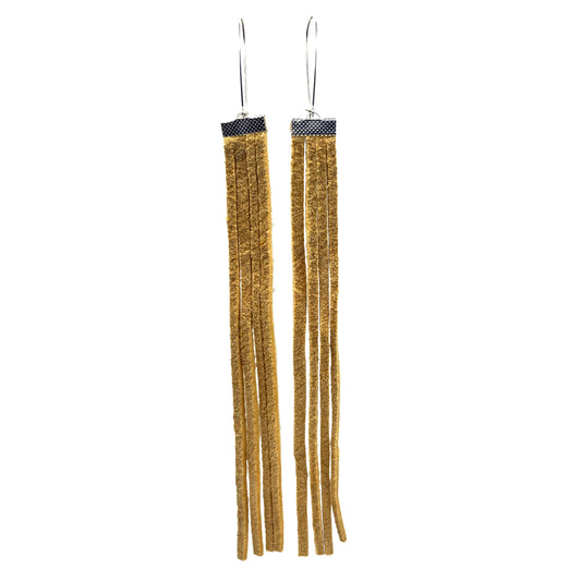 Moose Hide Fringe Earrings