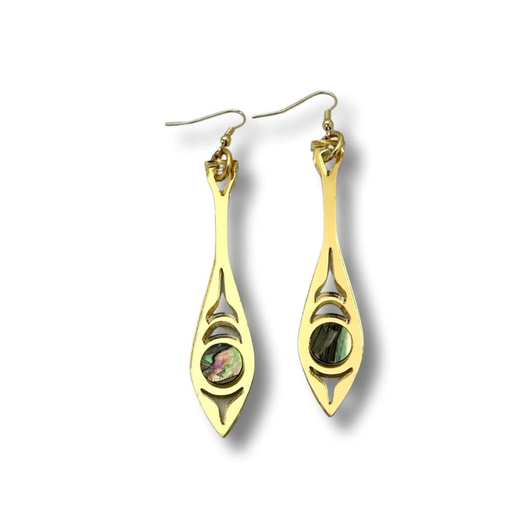 Paddle Song Earrings | Copper Canoe Woman