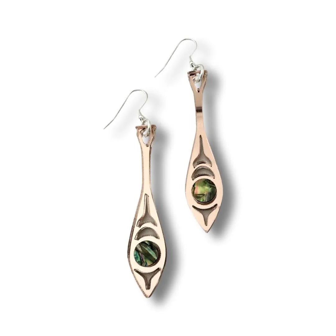 Paddle Song Earrings | Copper Canoe Woman