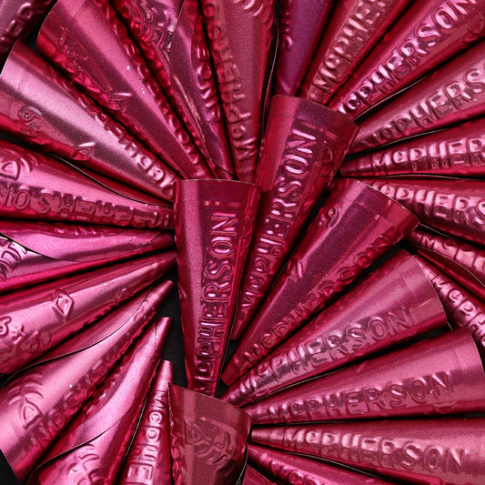 Embossed Jingle Cones in Pink