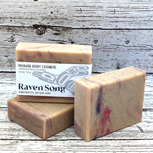 Rhubarb Blueberry Cashmere Artisan Soap | Raven Song