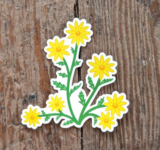 Yellow Flower Coast Salish Stickers