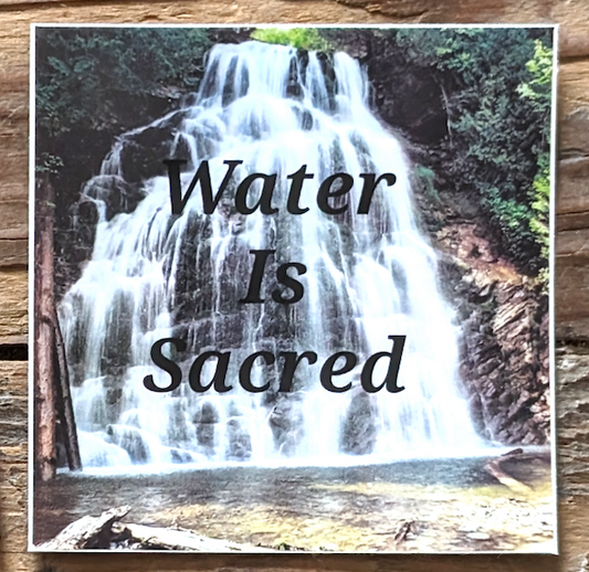 Water is Sacred Collage Stickers