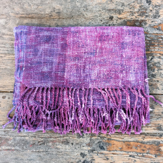 Magenta Rose Hand Woven Shawl