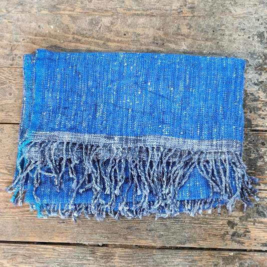 Ocean Hand Woven Shawl