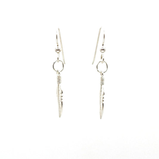 Sterling Silver Feather Earrings